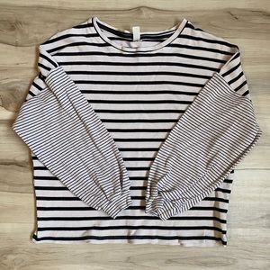 Black & Cream Stripped Top
